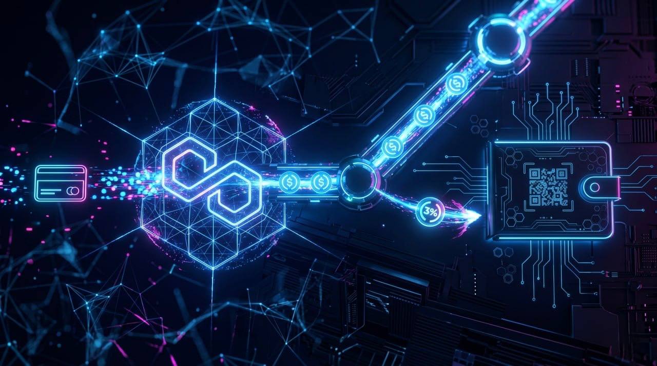 Chain2Pay on-chain payout flow: merchant payment to affiliate commission settlement on Polygon